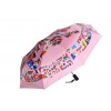 Jackie Chan Design Pink Folding Umbrella with Dragon word in country flags