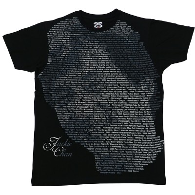Text Portrait of Jackie Chan T-Shirt